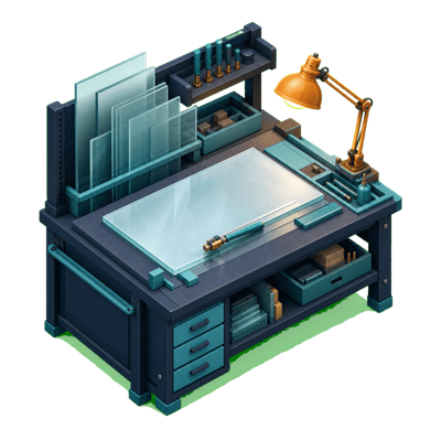 Your glass workshop illustration